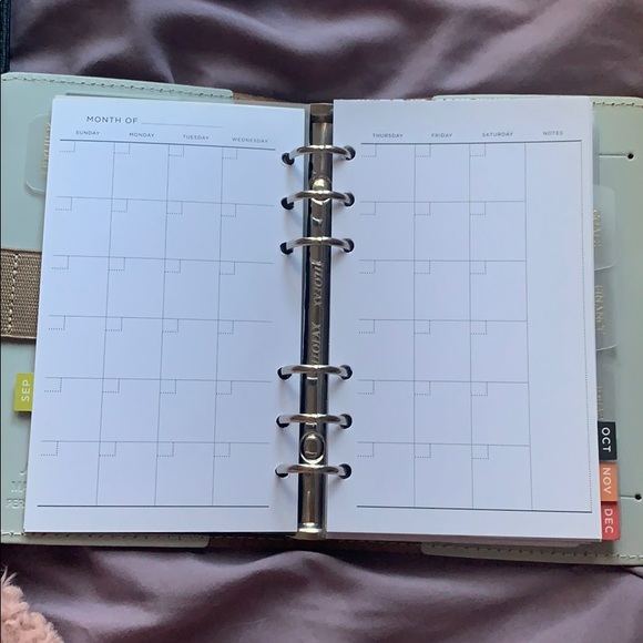 Filofax Personal Size planner and accessories